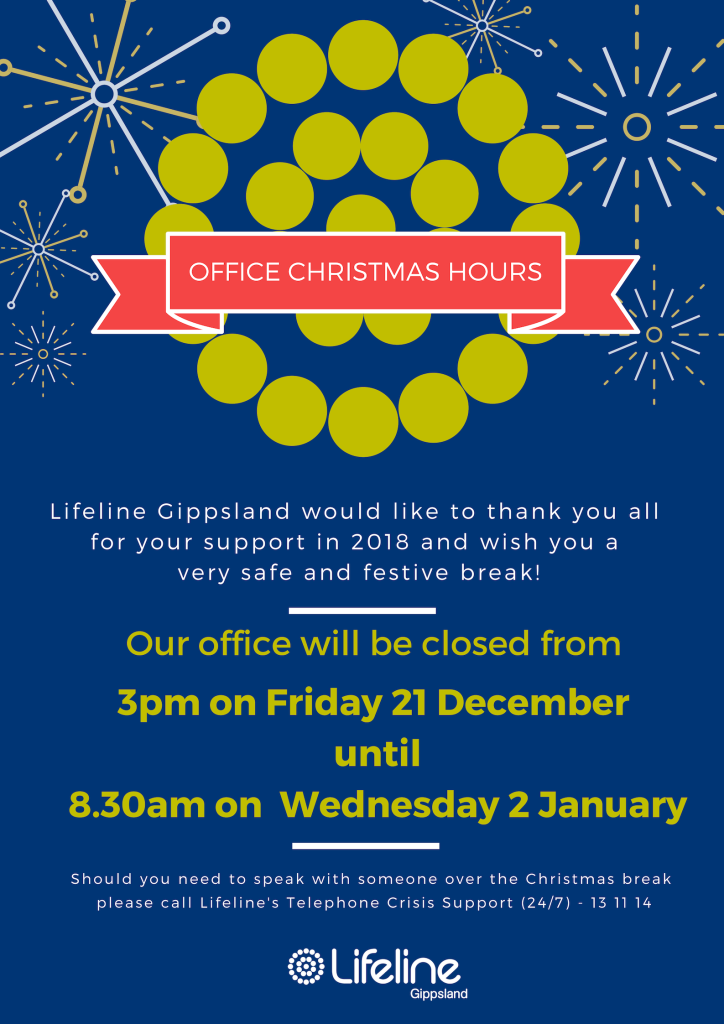Office Christmas Hours 2018