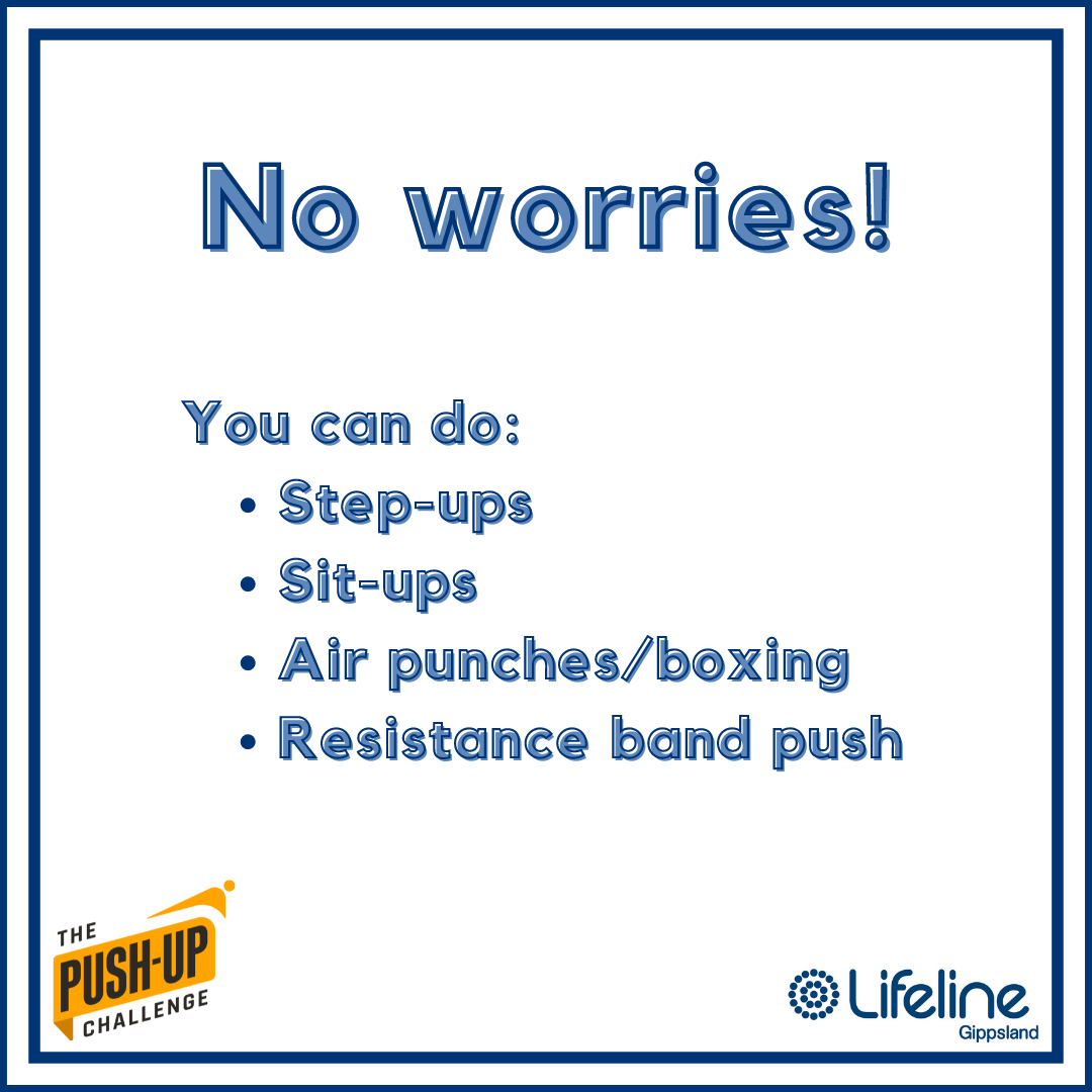 Push-Up Challenge alternative exercises slide 2